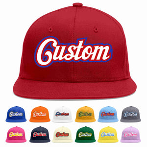 Custom Red White-Red Casual Sport Baseball Cap