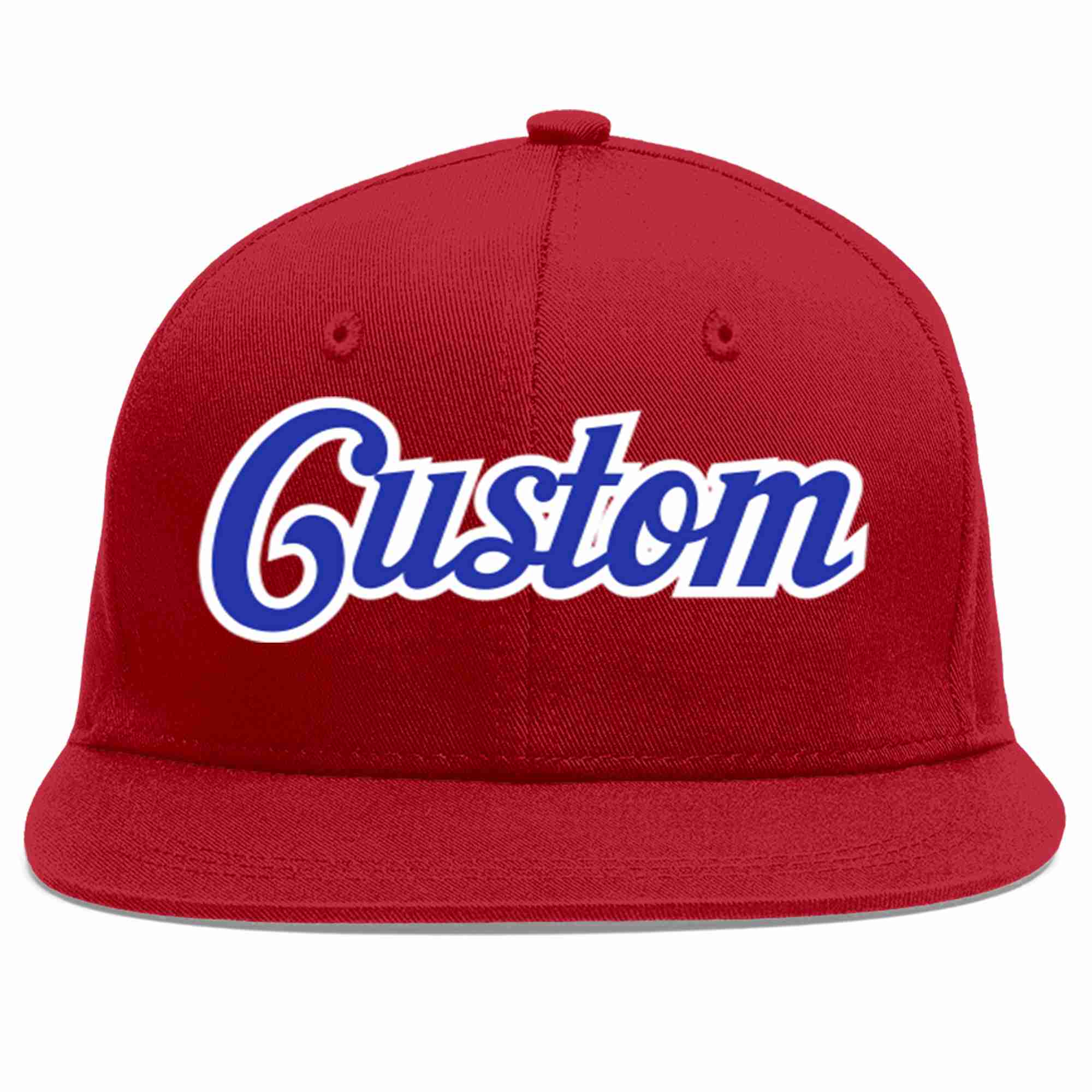 Custom Red Royal-White Casual Sport Baseball Cap