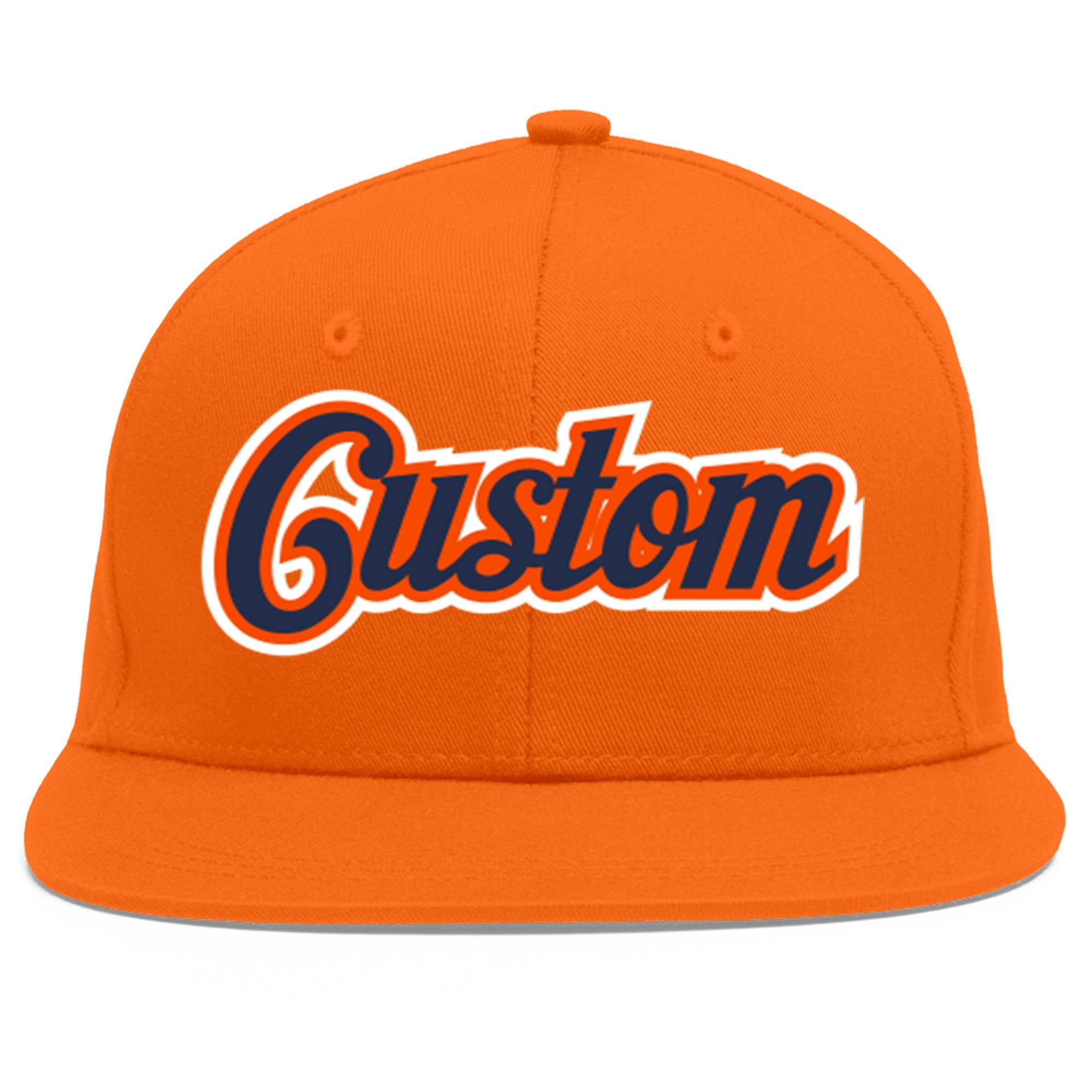 Casquette de baseball sport personnalisée orange marine-orange