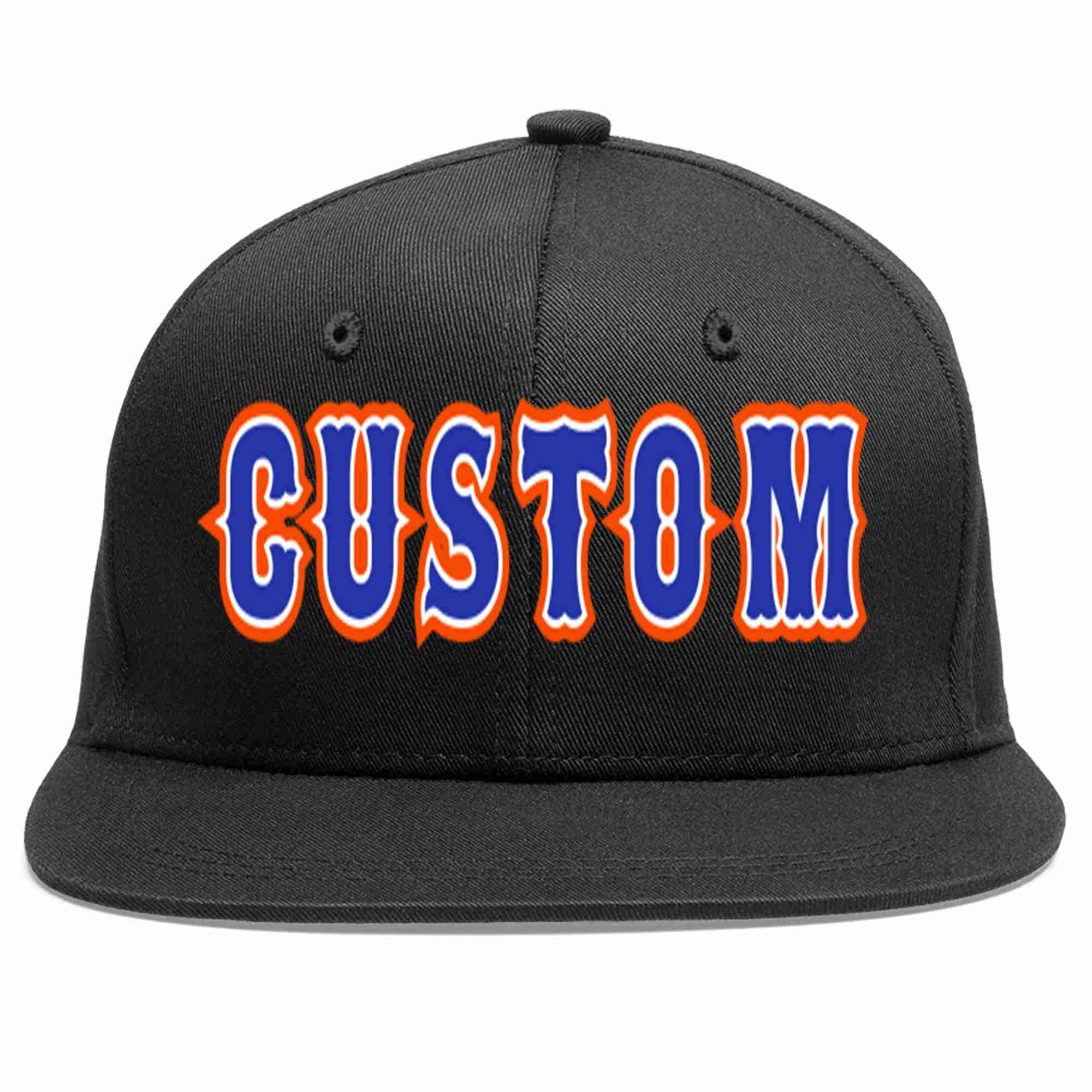 Custom Black Royal-White Casual Sport Baseball Cap