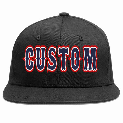Custom Black Navy-White Casual Sport Baseball Cap