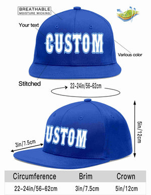 Custom Royal White-Light Blue Casual Sport Baseball Cap