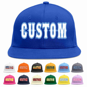 Custom Royal White-Light Blue Casual Sport Baseball Cap