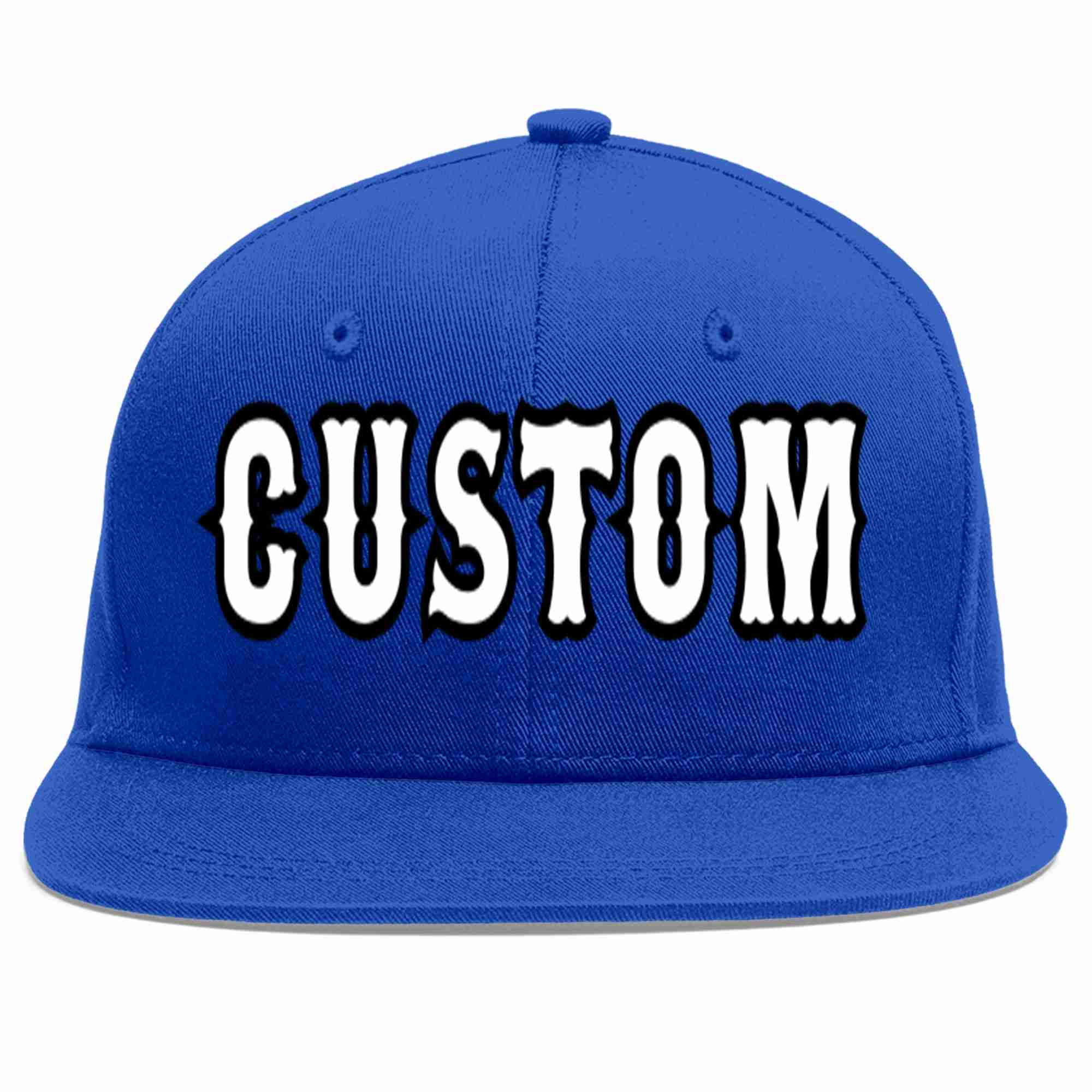 Custom Royal White-Black Casual Sport Baseball Cap