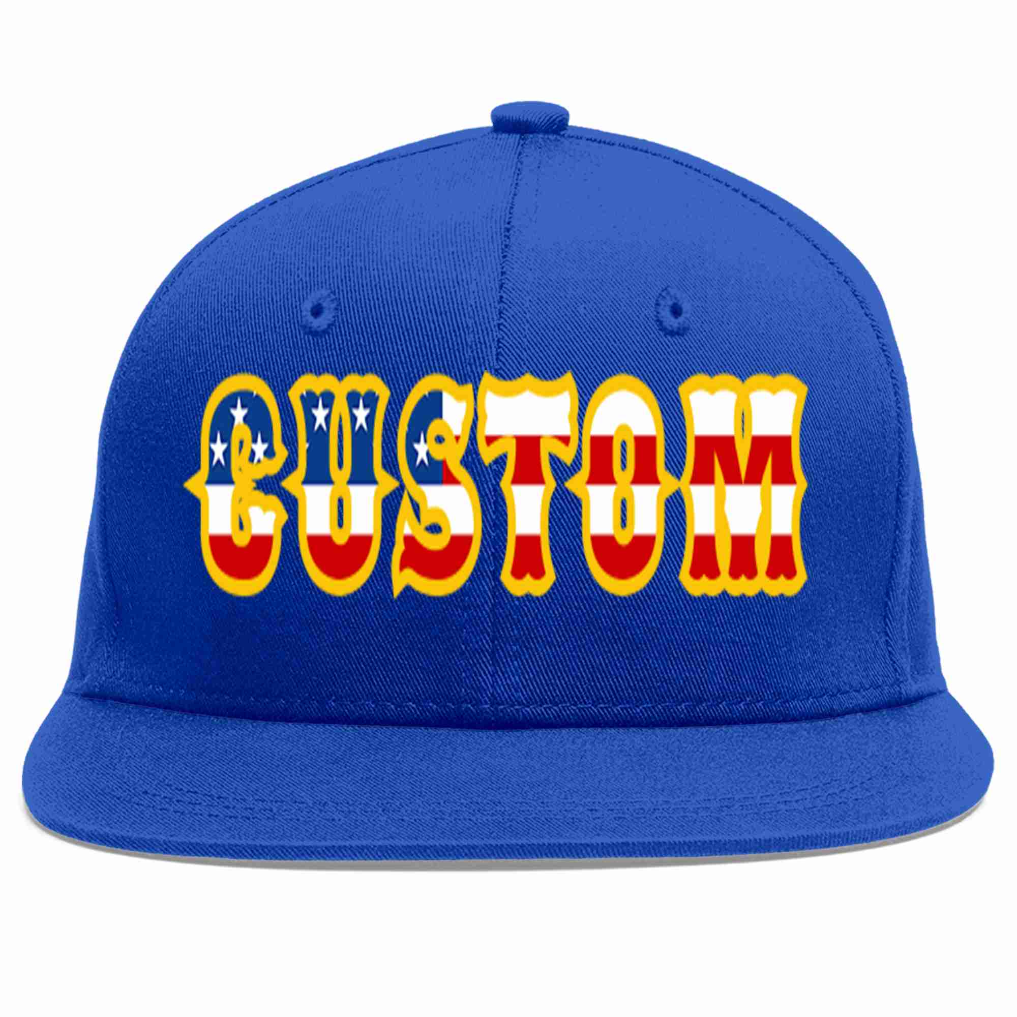 Custom Royal USA-Gold Casual Sport Baseball Cap