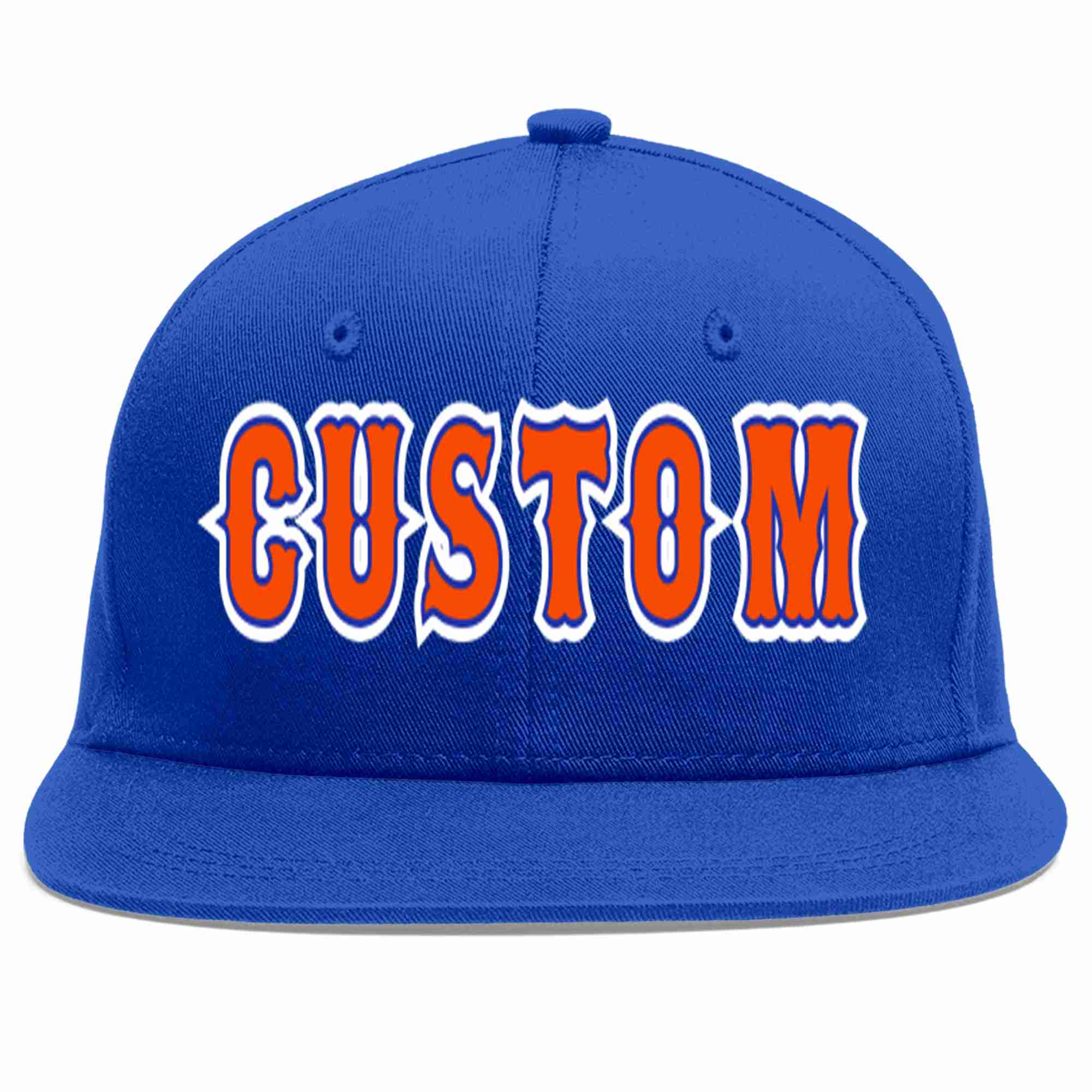 Custom Royal Orange-Royal Casual Sport Baseball Cap