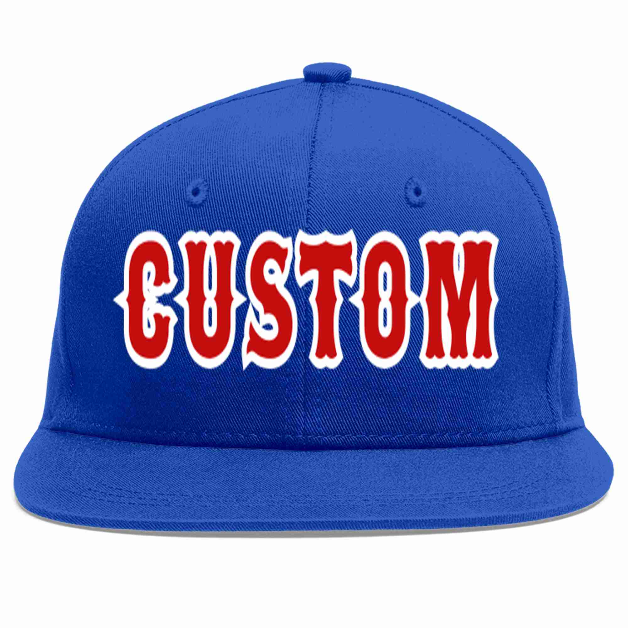 Custom Royal Red-White Casual Sport Baseball Cap