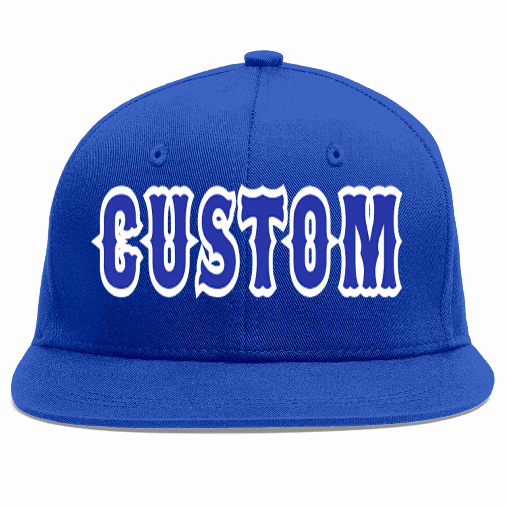 Custom Royal Royal-White Casual Sport Baseball Cap