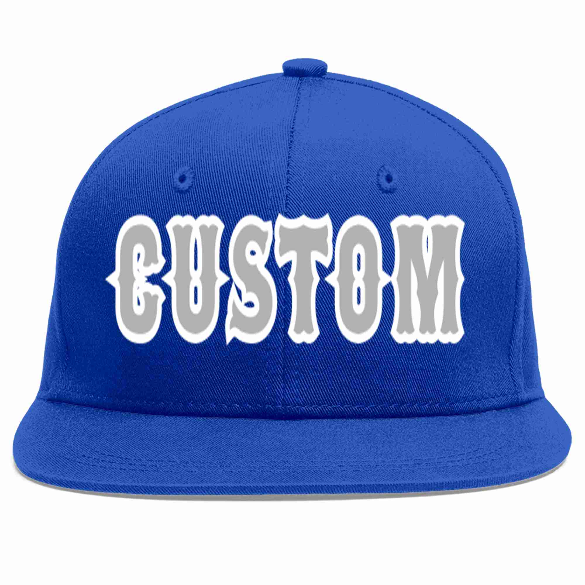 Custom Royal Gray-White Casual Sport Baseball Cap