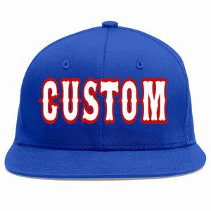 Custom Royal White-Red Casual Sport Baseball Cap