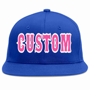 Casquette de baseball sport décontractée rose-blanc personnalisée