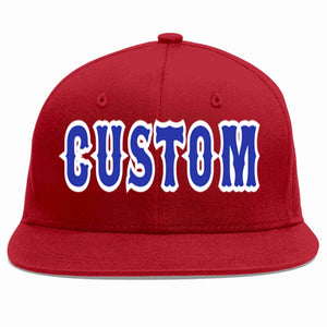 Custom Red Royal-White Casual Sport Baseball Cap