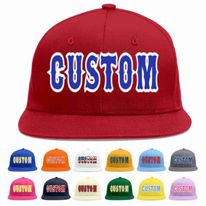 Custom Red Royal-White Casual Sport Baseball Cap