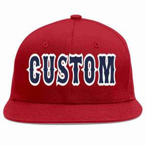 Casquette de baseball sport décontractée rouge marine-blanc personnalisée