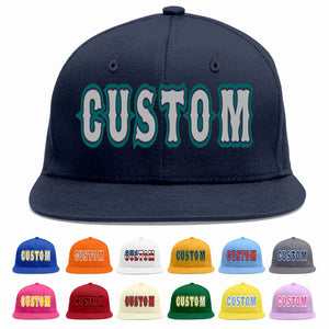 Custom Navy Gray-Navy Casual Sport Baseball Cap