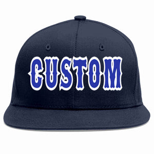 Custom Navy Royal-White Casual Sport Baseball Cap