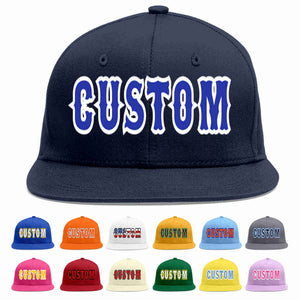 Custom Navy Royal-White Casual Sport Baseball Cap