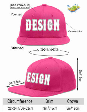 Custom Rose Red White-Gray Flat Eaves Sport Baseball Cap Design for Men/Women/Youth