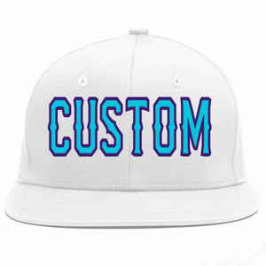 Custom White Light Blue-purple Casual Sport Baseball Cap