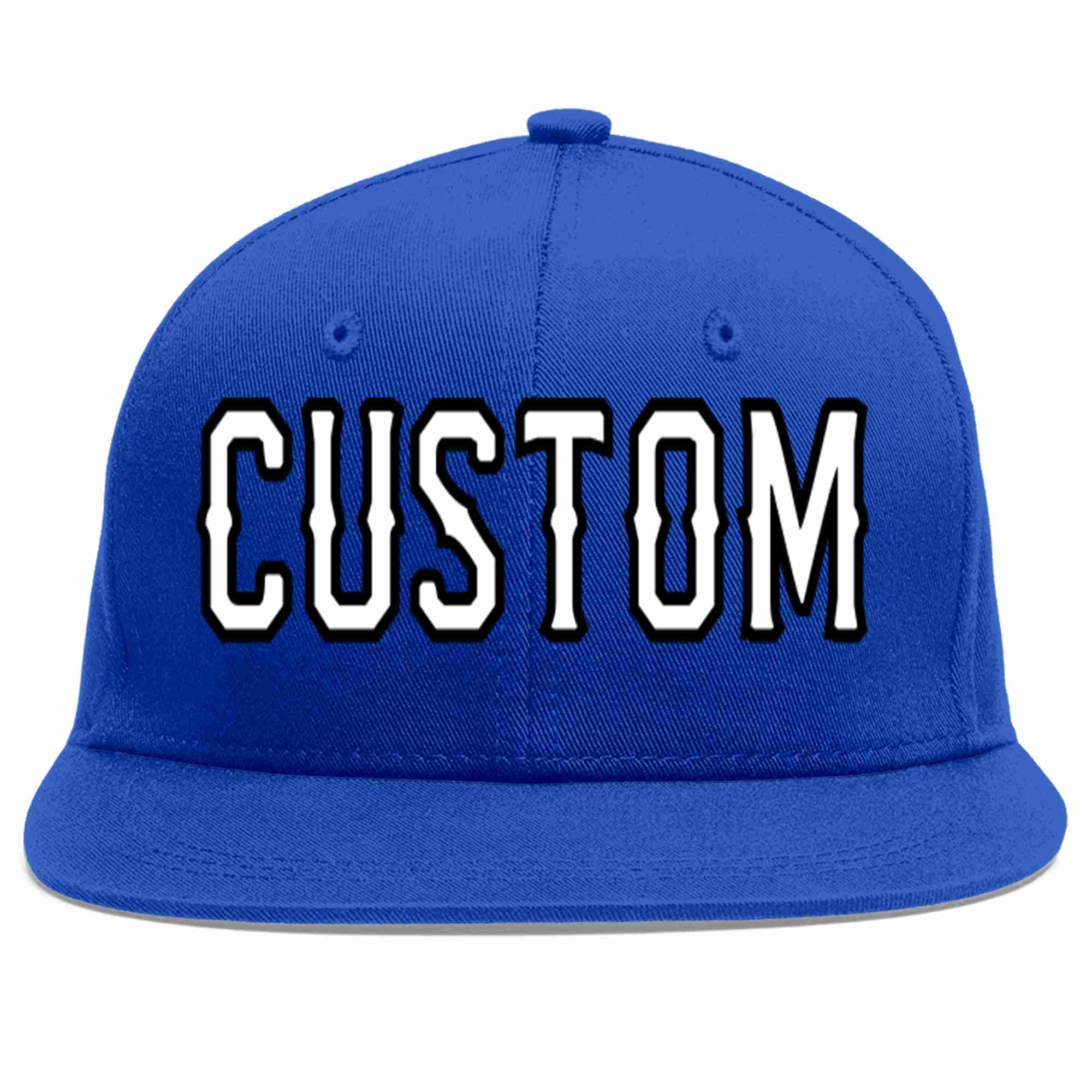 Custom Royal White-Black Casual Sport Baseball Cap