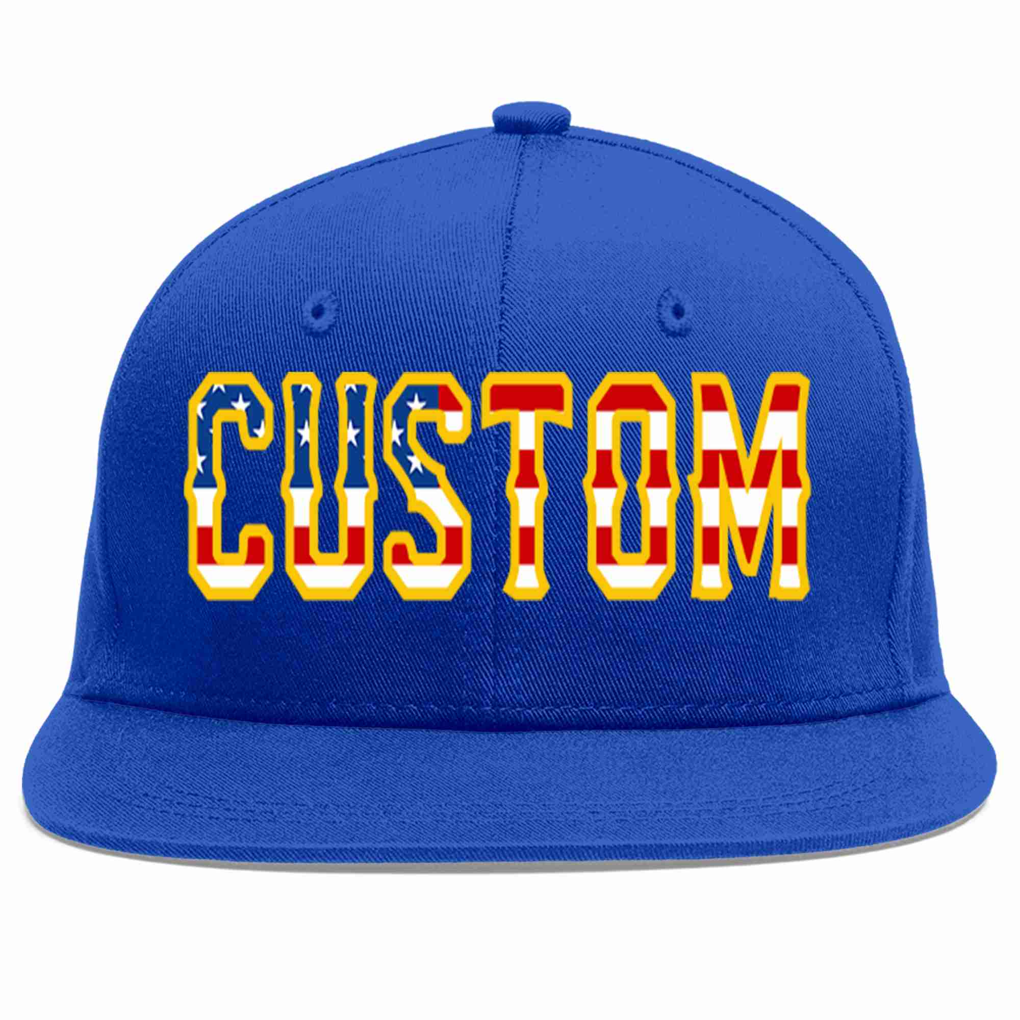 Custom Royal USA-Gold Casual Sport Baseball Cap