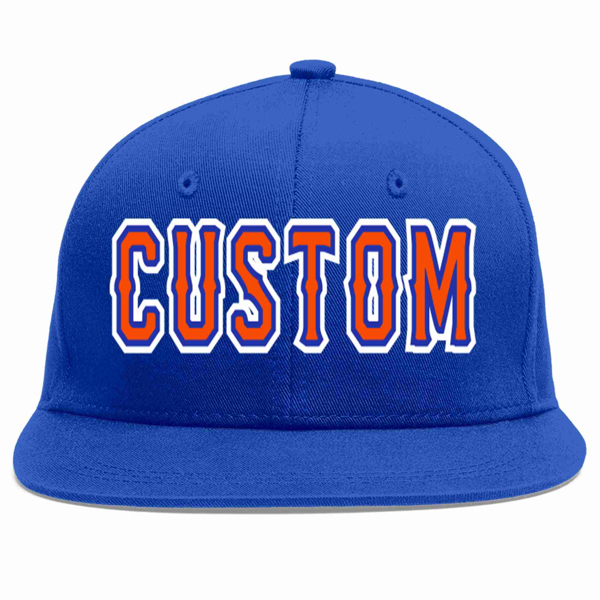 Custom Royal Orange-Royal Casual Sport Baseball Cap