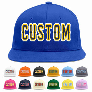 Custom Royal Navy-Gold Casual Sport Baseball Cap