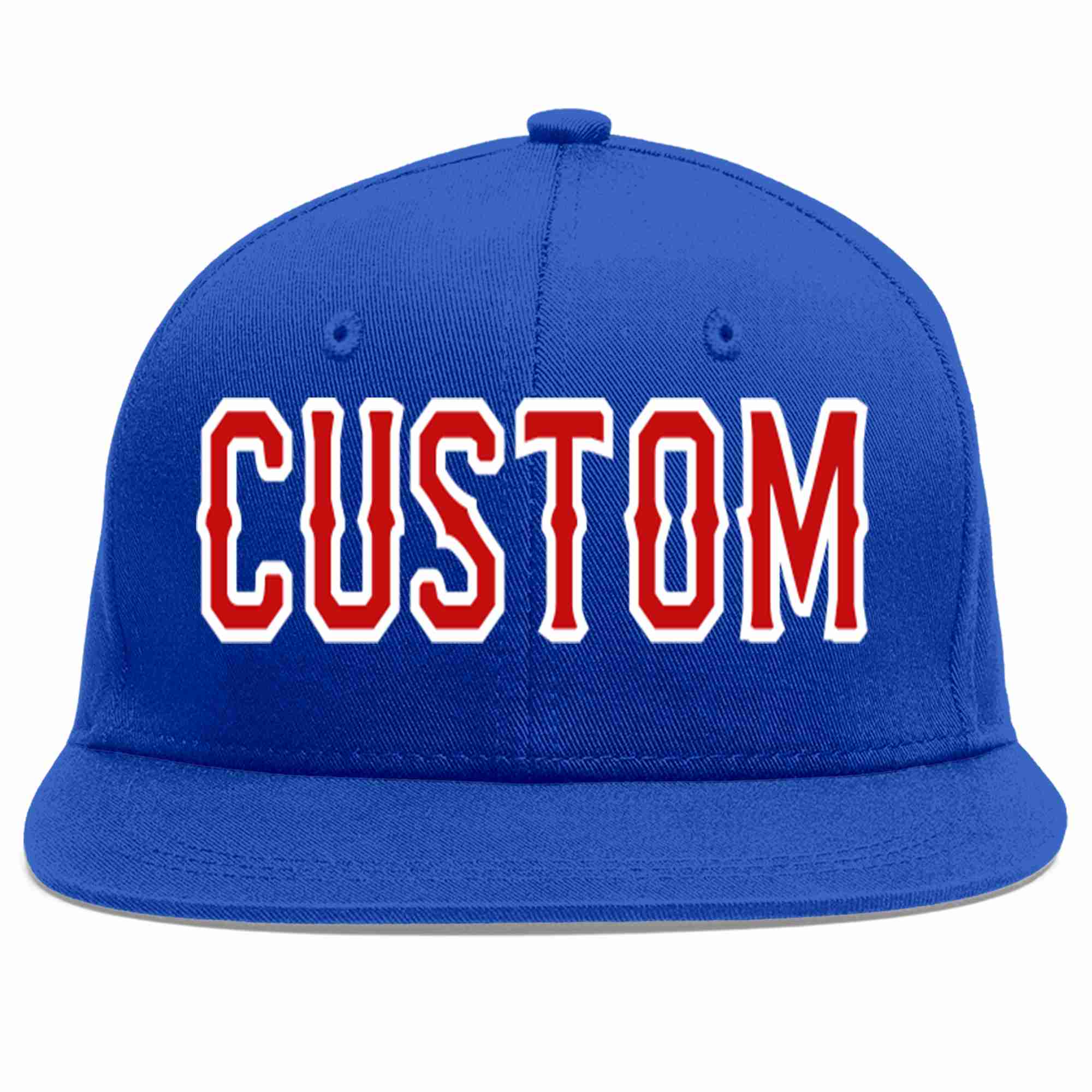 Custom Royal Red-White Casual Sport Baseball Cap