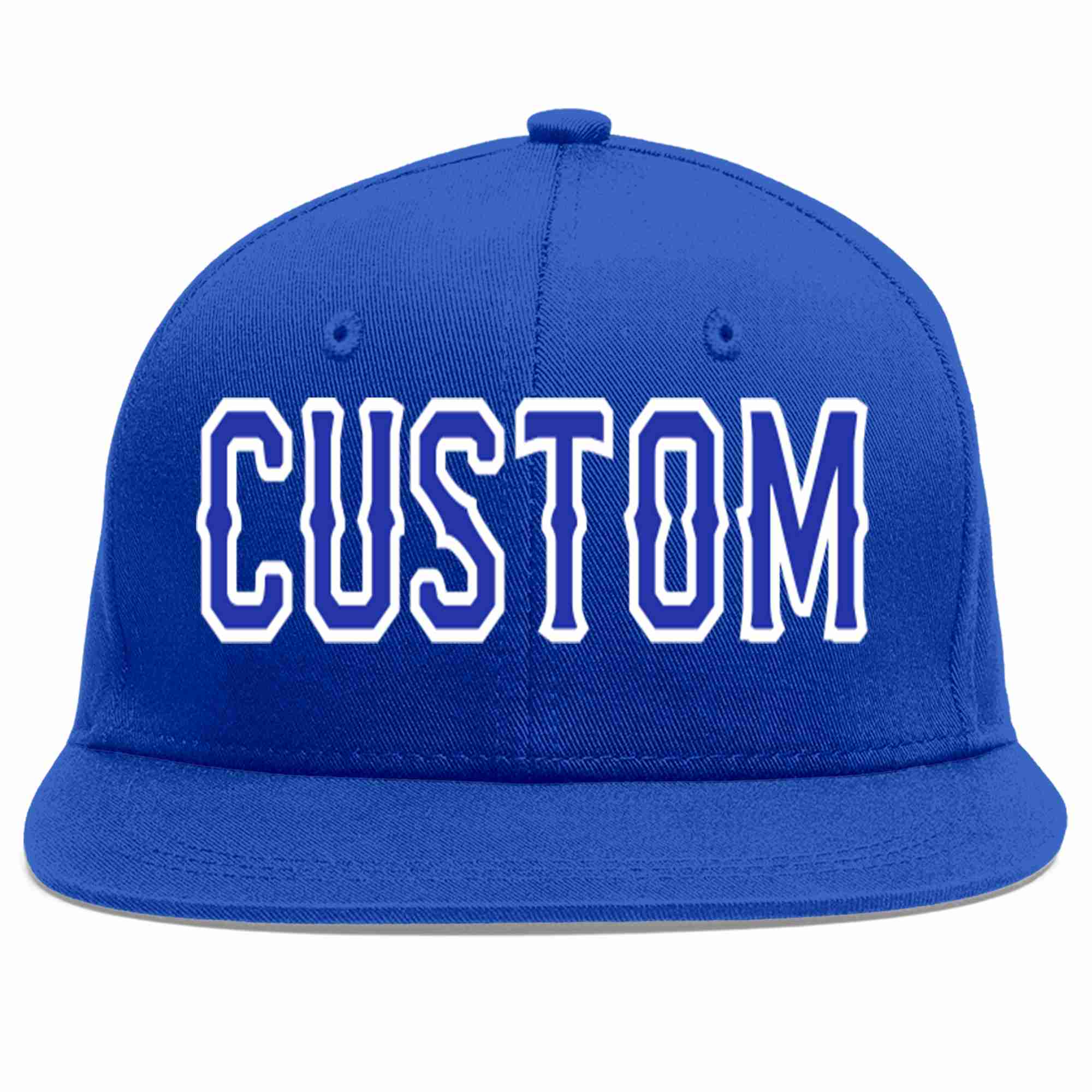 Custom Royal Royal-White Casual Sport Baseball Cap