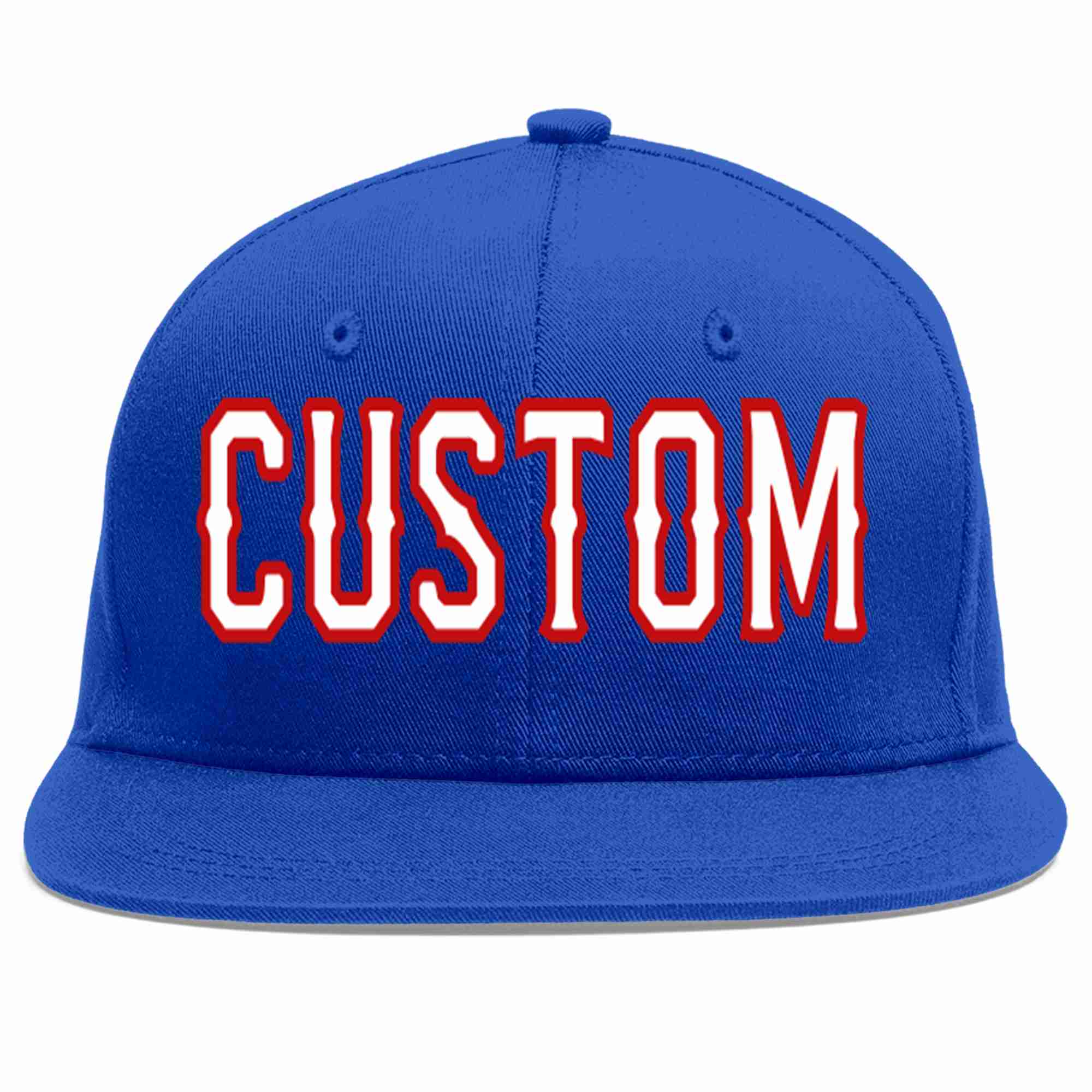 Custom Royal White-Red Casual Sport Baseball Cap