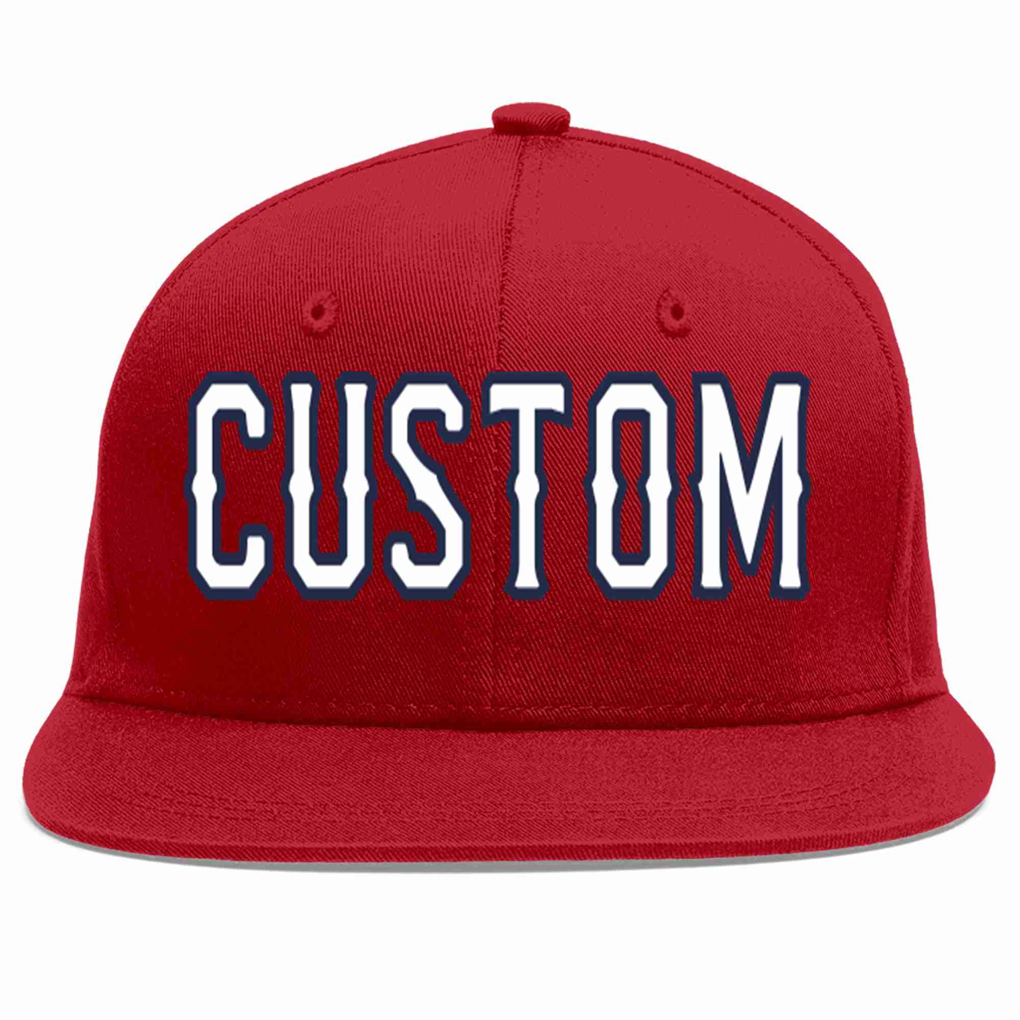 Casquette de baseball sport décontractée rouge blanc-marine personnalisée