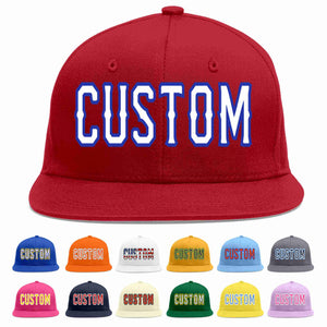 Custom Red White-Royal Casual Sport Baseball Cap