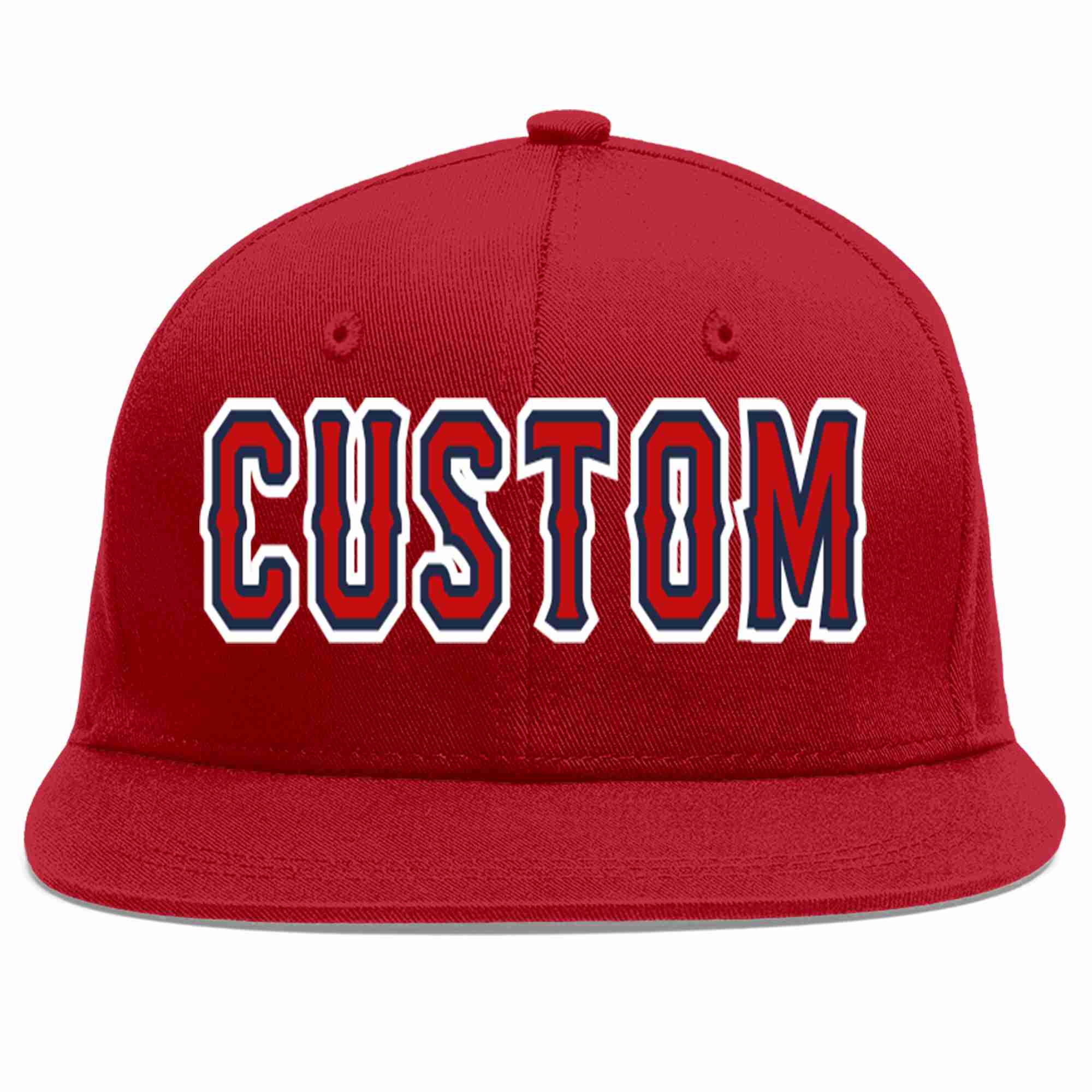 Casquette de baseball sport décontractée rouge rouge-marine personnalisée