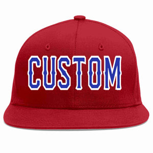 Casquette de baseball sport décontractée rouge royal-blanc personnalisée