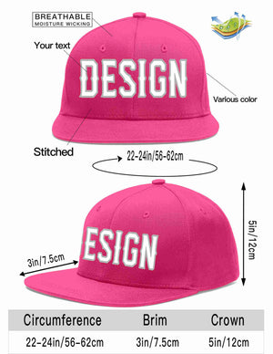 Custom Rose Red White-Gray Flat Eaves Sport Baseball Cap Design for Men/Women/Youth