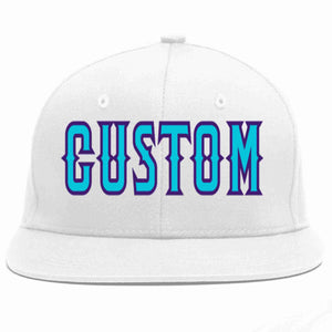 Custom White Light Blue-purple Casual Sport Baseball Cap