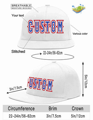 Custom White Royal-White Casual Sport Baseball Cap