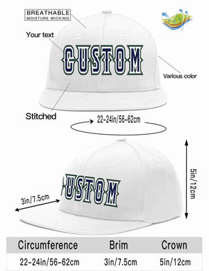 Custom White Navy-White Casual Sport Baseball Cap