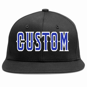 Custom Black Royal-White Casual Sport Baseball Cap