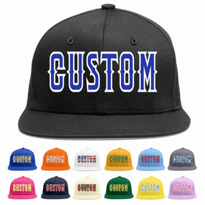 Custom Black Royal-White Casual Sport Baseball Cap