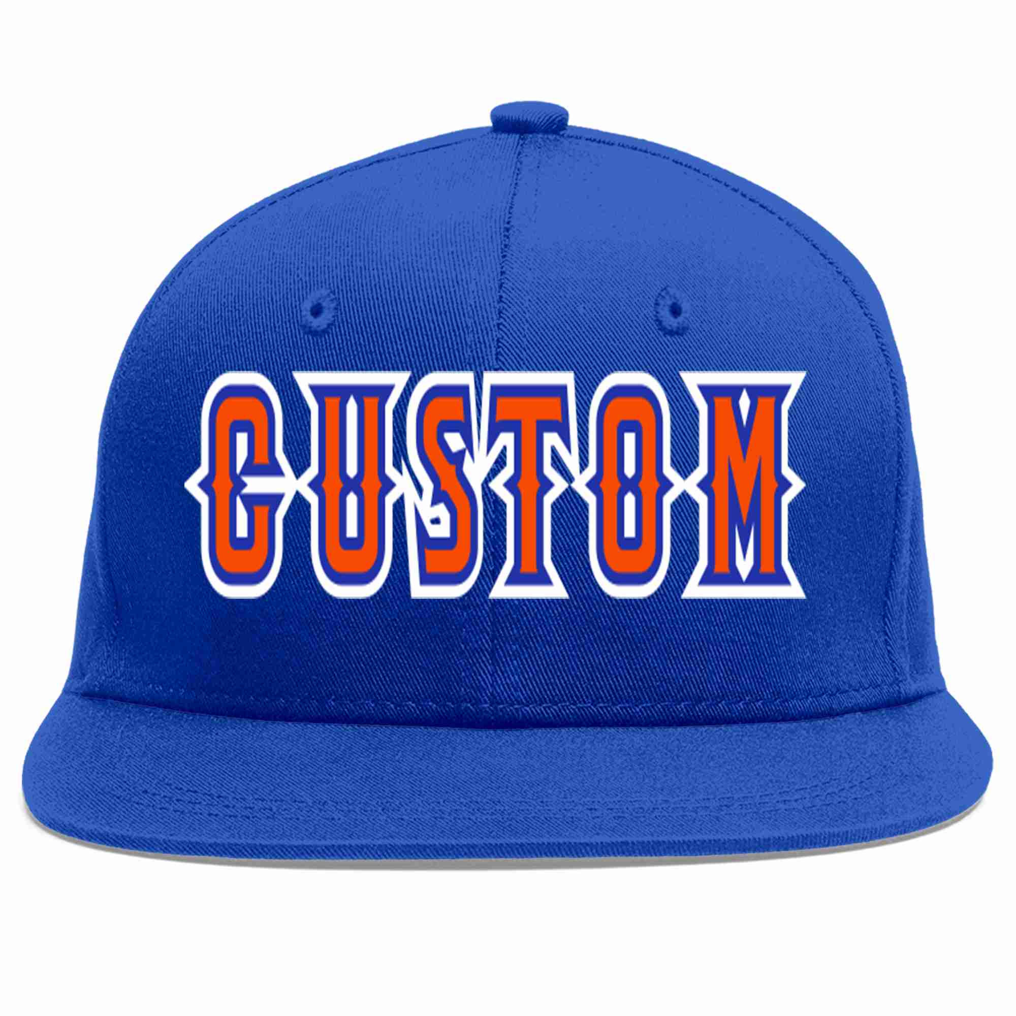 Custom Royal Orange-Royal Casual Sport Baseball Cap