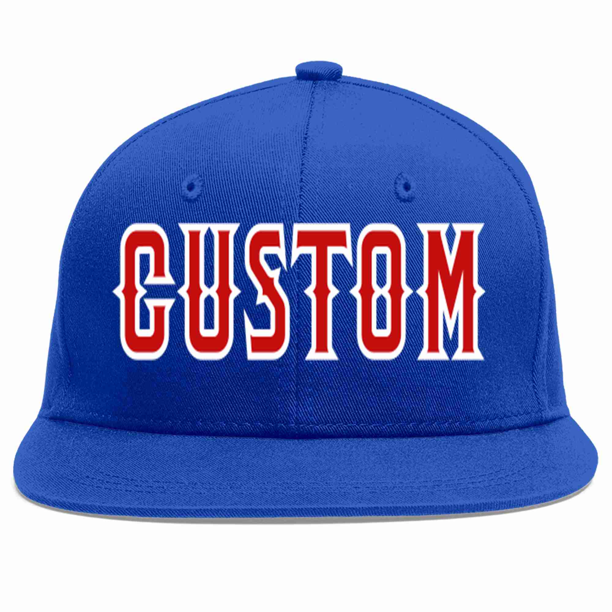 Custom Royal Red-White Casual Sport Baseball Cap