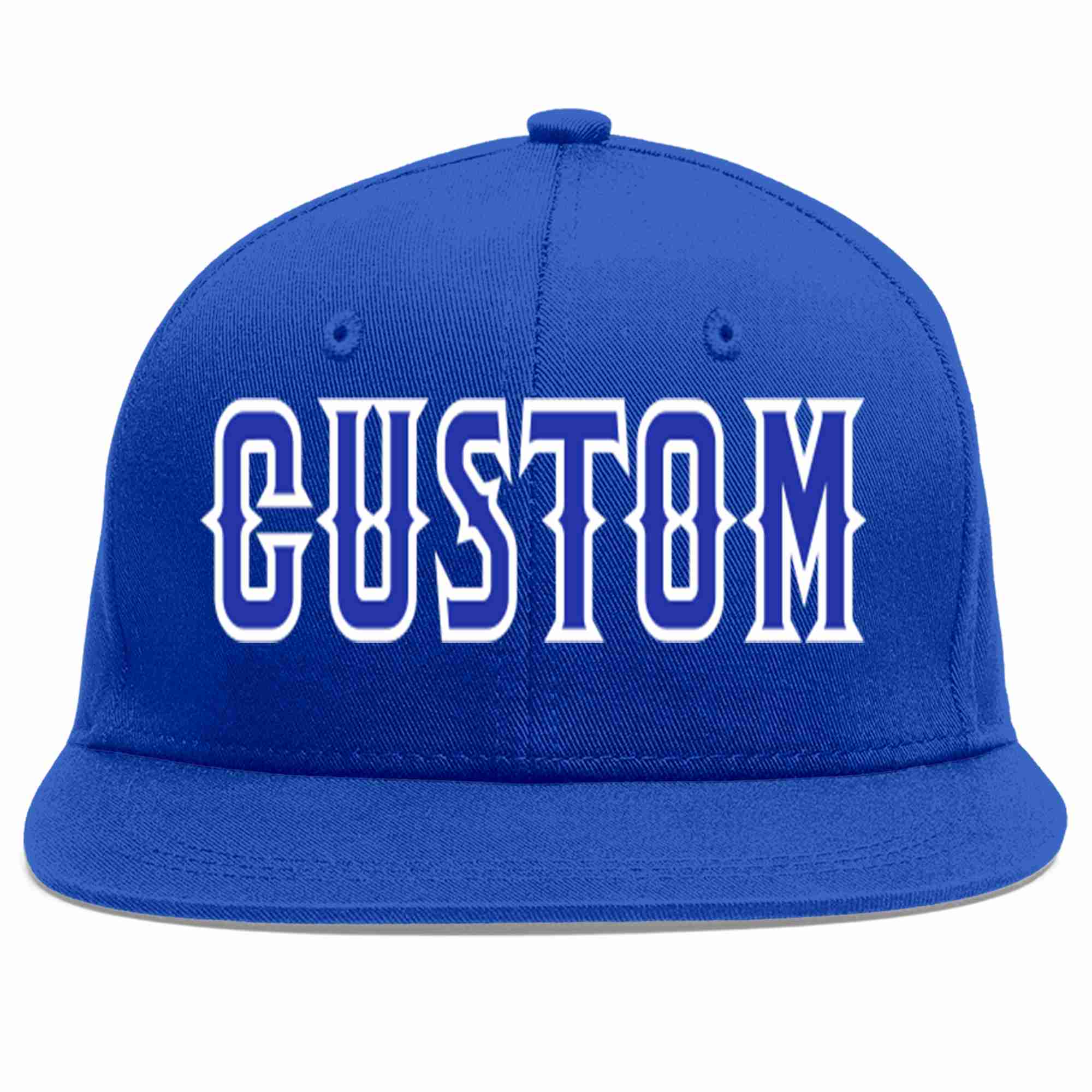 Custom Royal Royal-White Casual Sport Baseball Cap