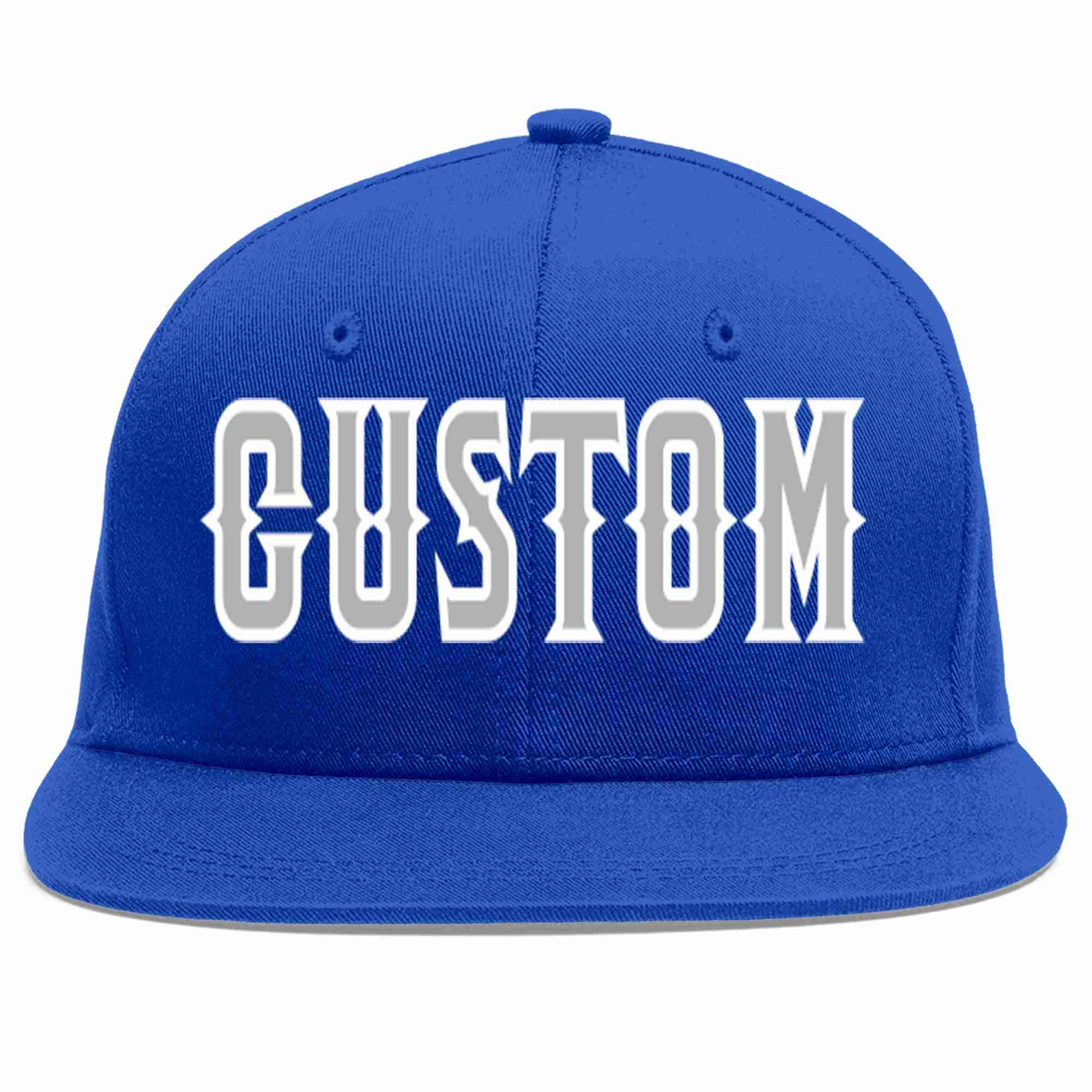 Custom Royal Gray-White Casual Sport Baseball Cap