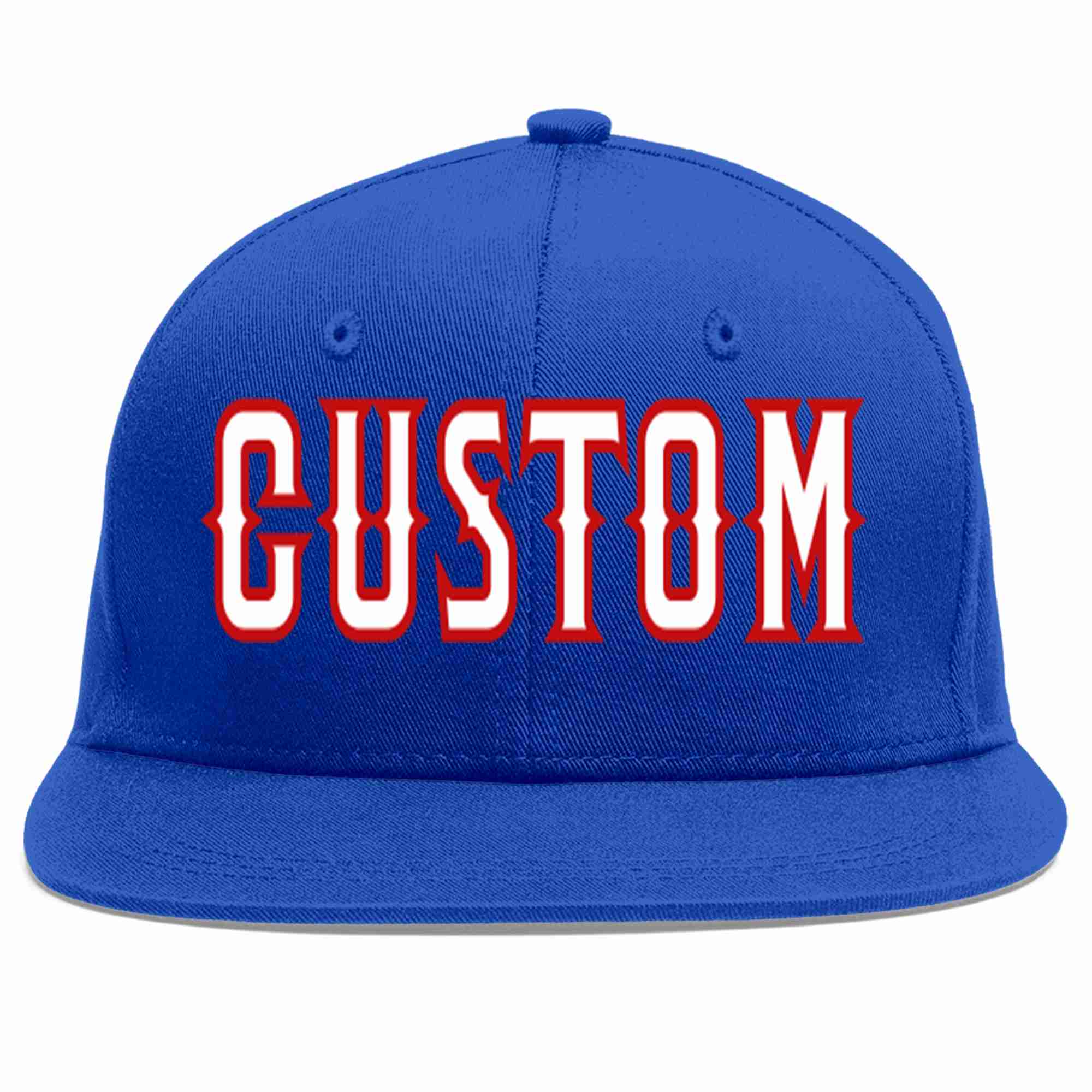 Custom Royal White-Red Casual Sport Baseball Cap