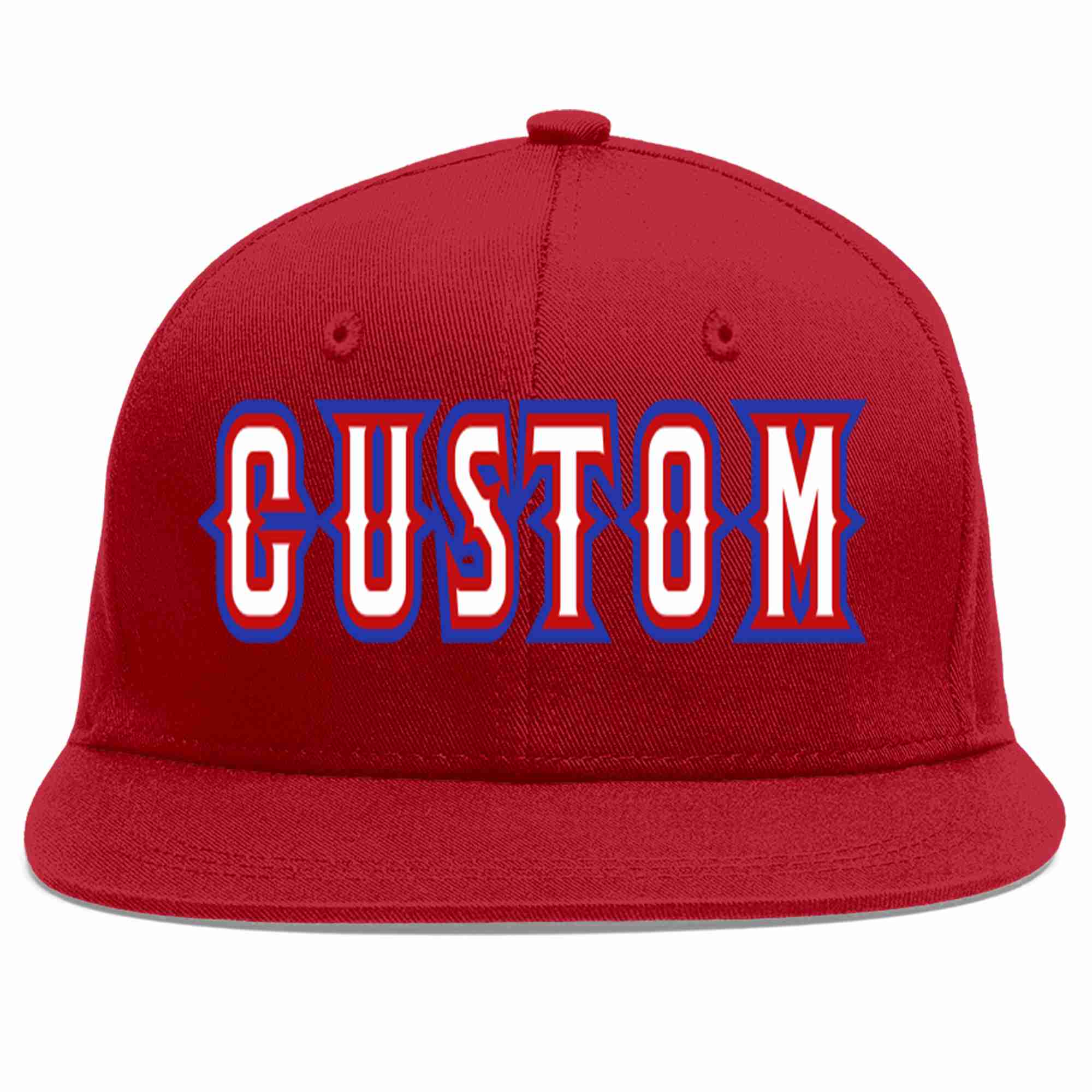 Casquette de baseball sport décontractée rouge blanc-rouge personnalisée