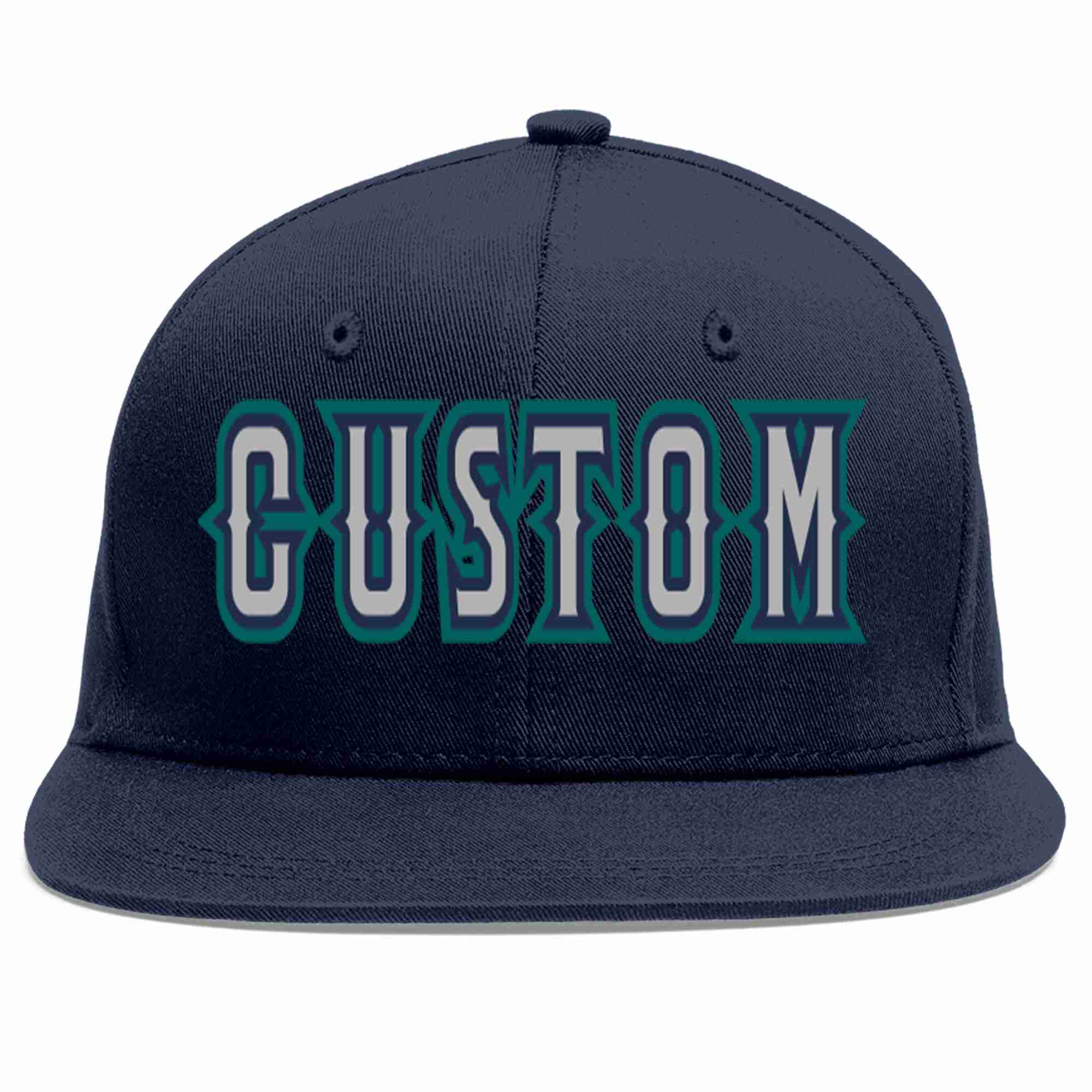 Custom Navy Gray-Navy Casual Sport Baseball Cap