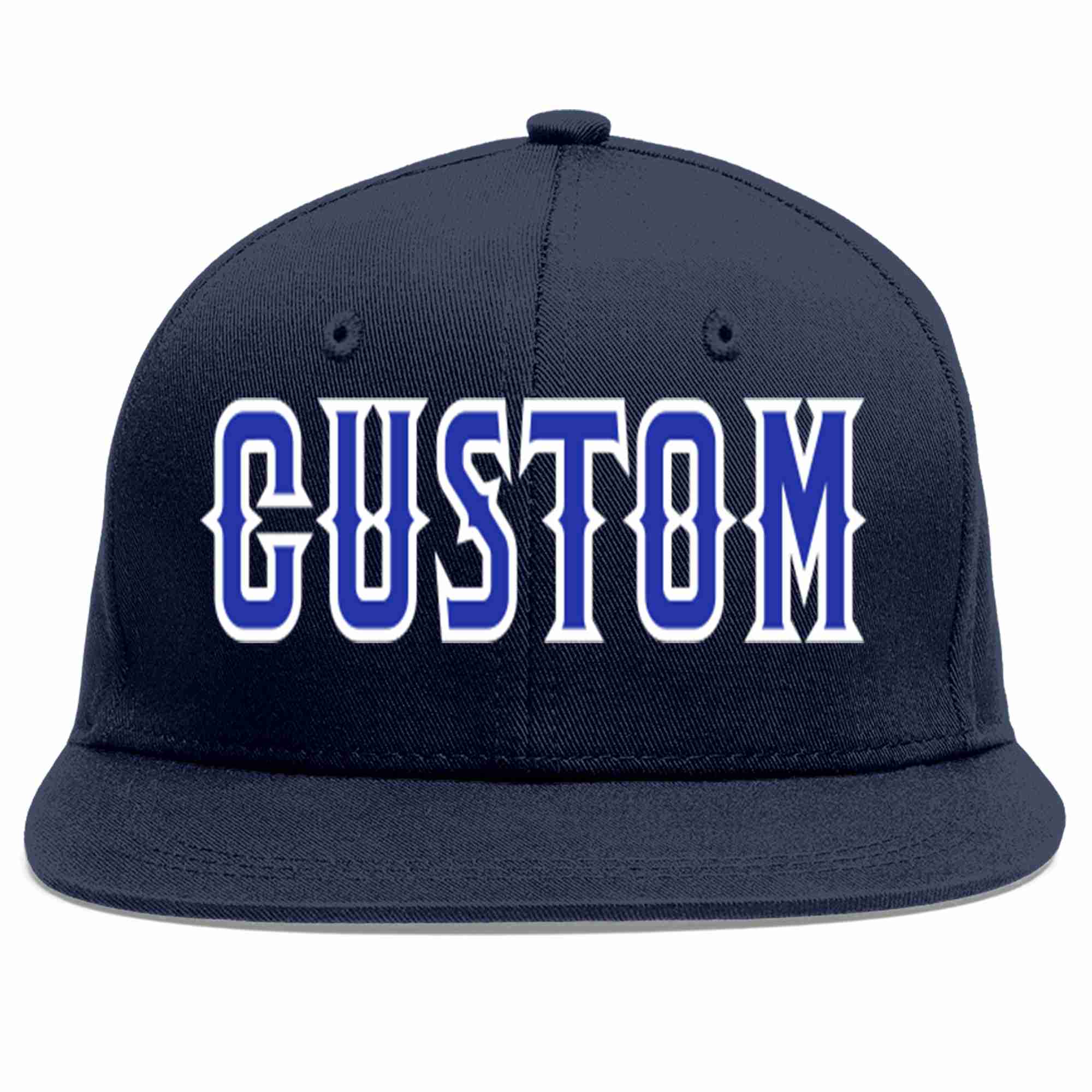 Custom Navy Royal-White Casual Sport Baseball Cap