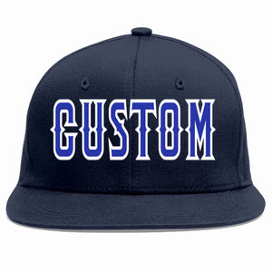 Custom Navy Royal-White Casual Sport Baseball Cap