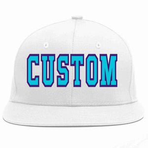 Custom White Light Blue-purple Casual Sport Baseball Cap